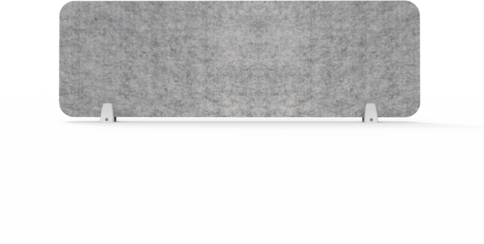 Desk Mounted / Marble Grey / White Powdercoat