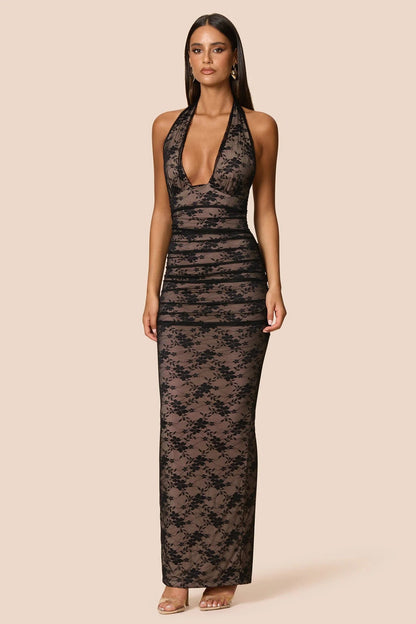 Nookie Arabella Halter Maxi Dress - Black