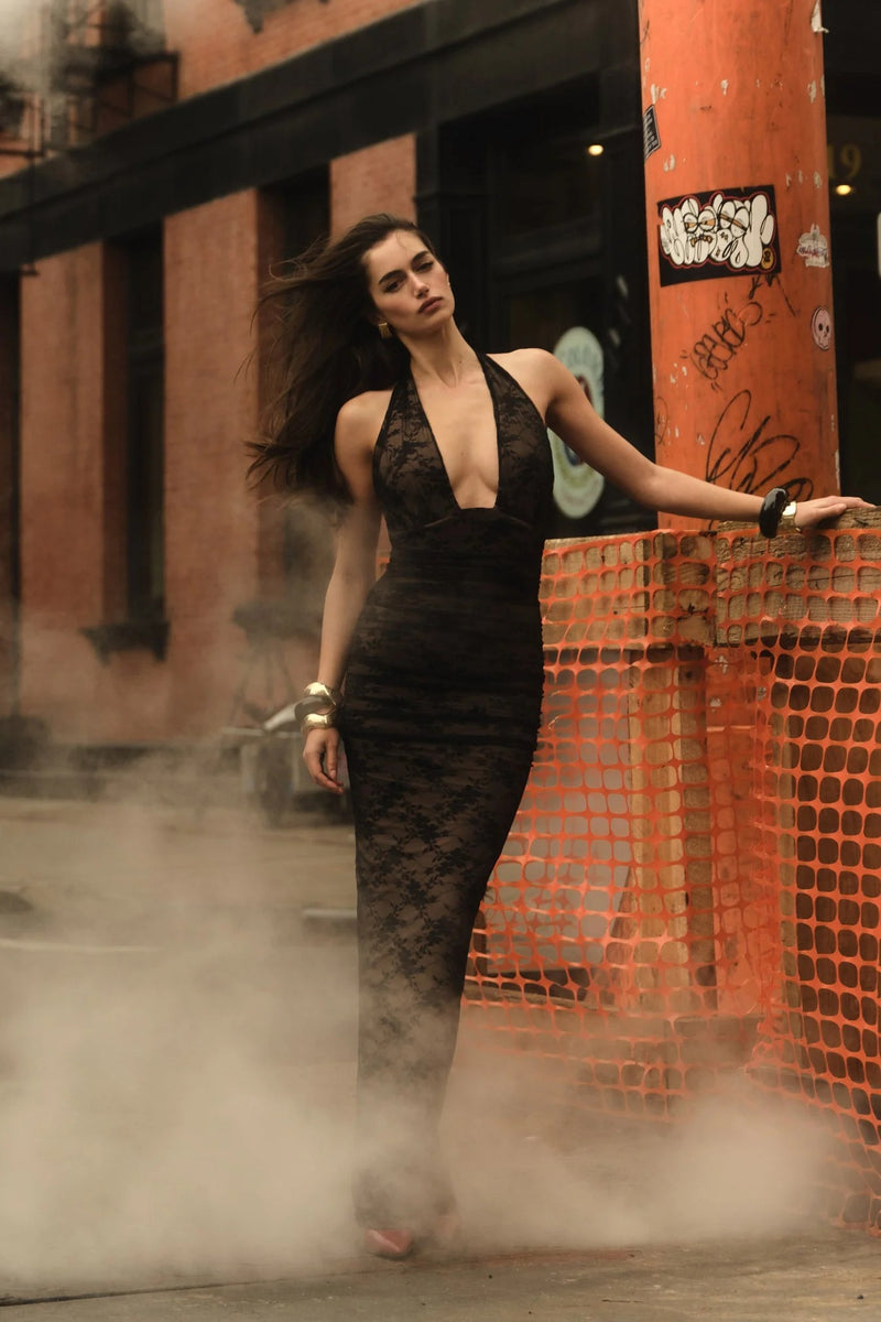Nookie Arabella Halter Maxi Dress - Black