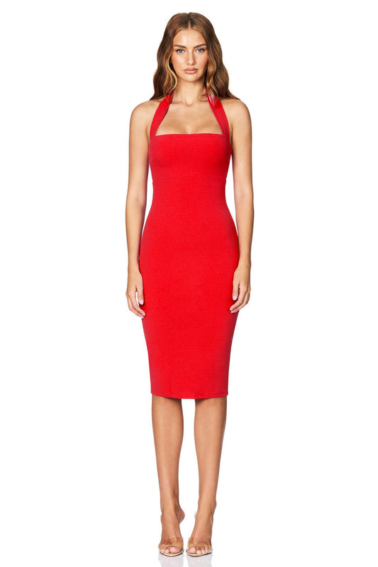 Nookie Boulevard Midi Dress - Cherry - SHOPJAUS - JAUS