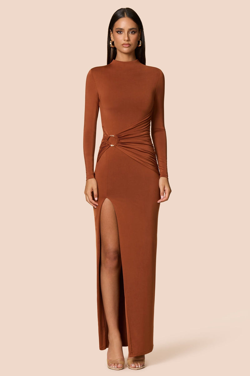 Nookie Kaia Long Sleeve Maxi Dress - Clay