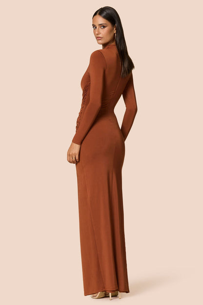 Nookie Kaia Long Sleeve Maxi Dress - Clay