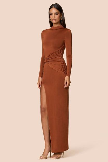 Nookie Kaia Long Sleeve Maxi Dress - Clay