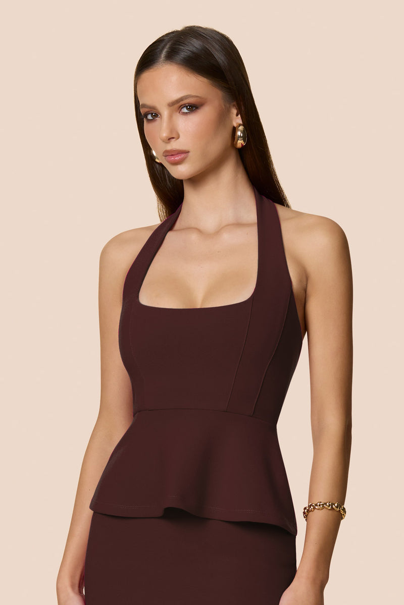 Nookie Kayla Halter Top - Cocoa
