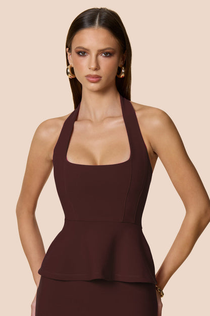 Nookie Kayla Halter Top - Cocoa