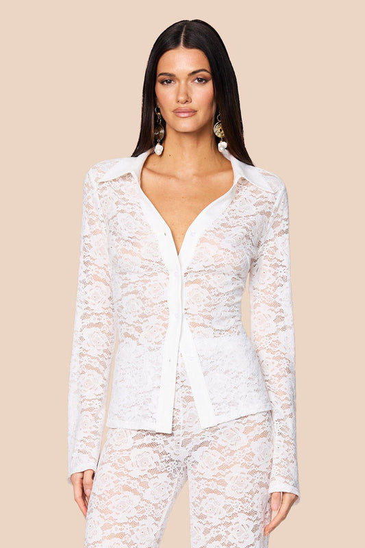 Nookie Lala Shirt - White - SHOPJAUS - JAUS