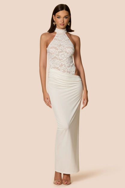 Nookie Lennox Bodysuit Maxi Dress - White
