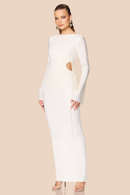 Nookie Mirage LS Gown - Cream - SHOPJAUS - JAUS