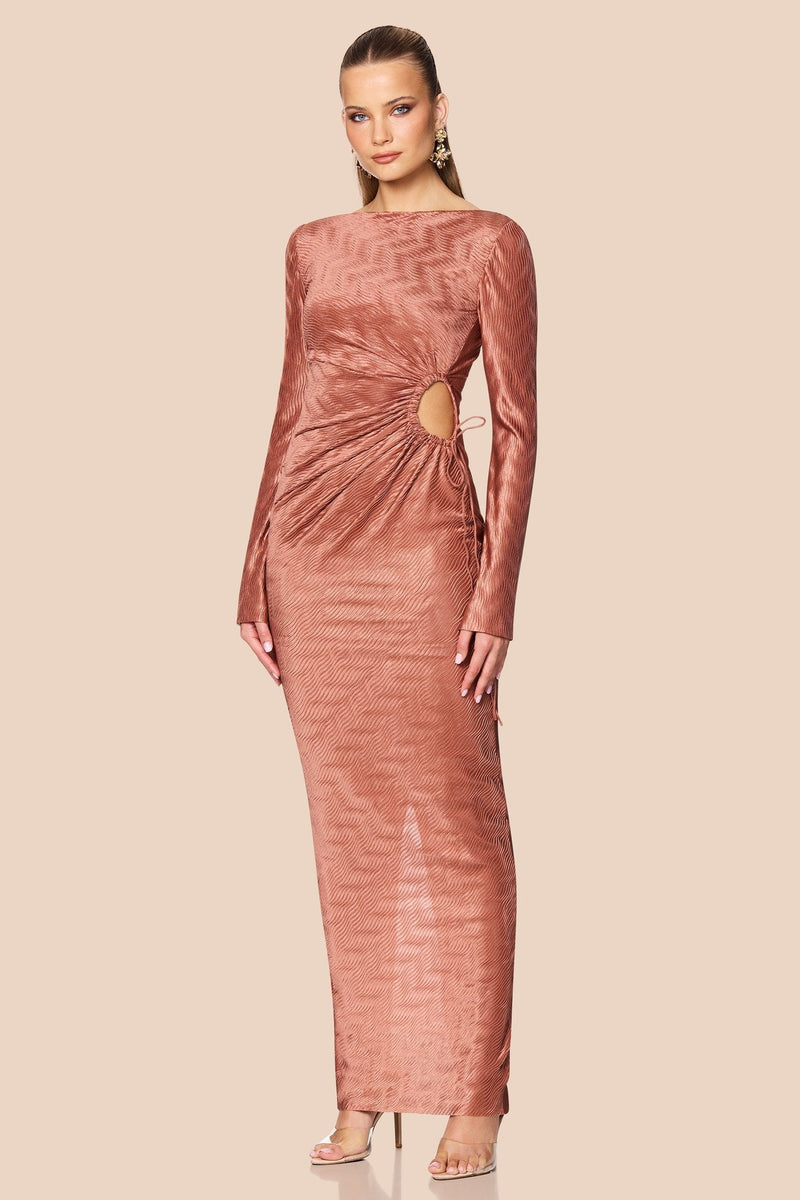 Nookie Mirage LS Gown - Mocha - SHOPJAUS - JAUS
