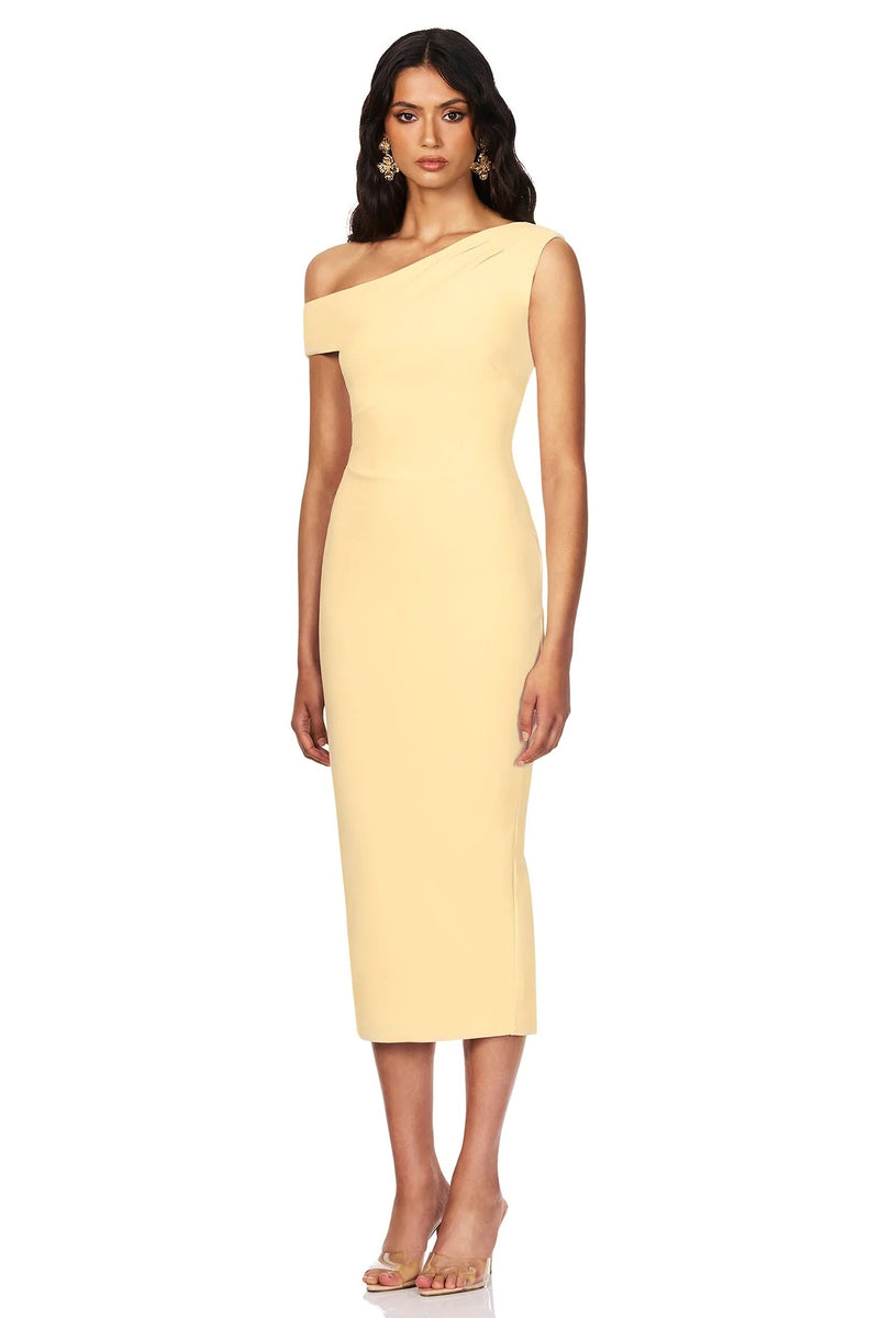 Nookie Natalia Midi Dress - Lemon