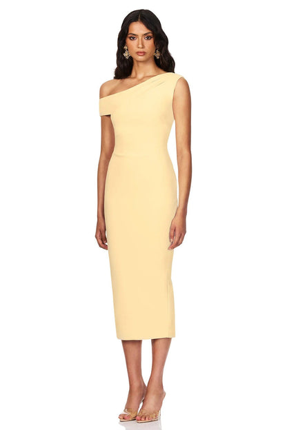 Nookie Natalia Midi Dress - Lemon