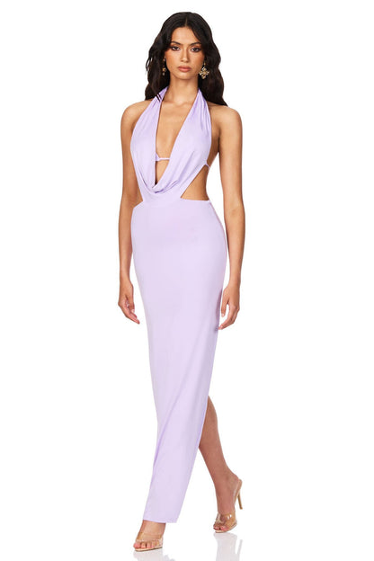 Nookie Olivia Drape Dress - Lilac - SHOPJAUS - JAUS