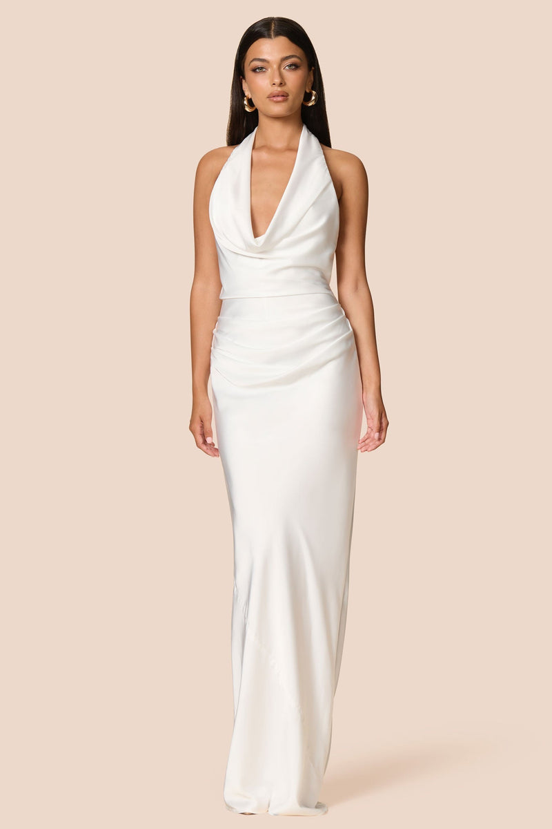 Nookie Penelope Drape Gown - Ivory