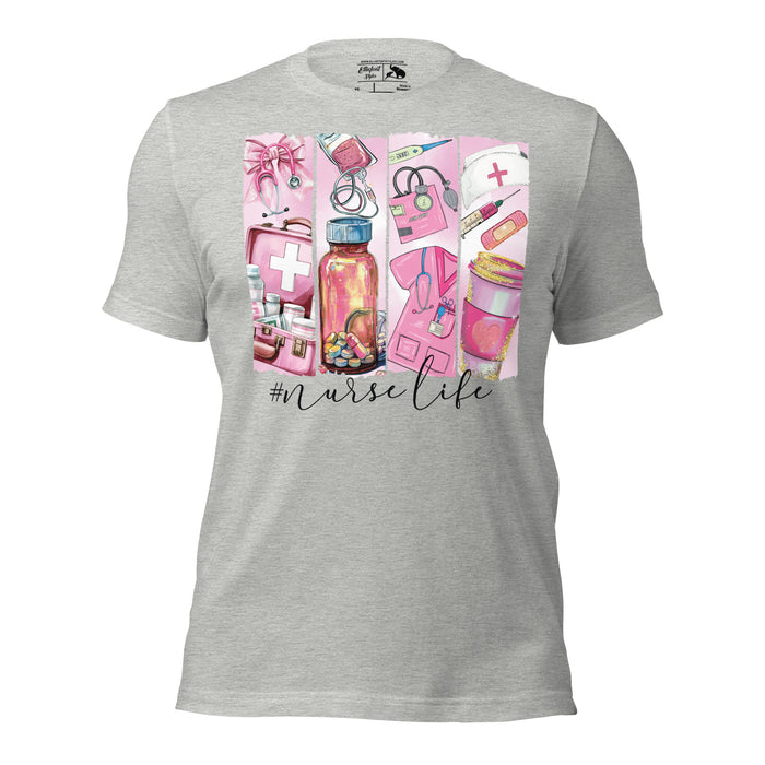 Nurse appreciation gift shirt with nurse life brushstroke design