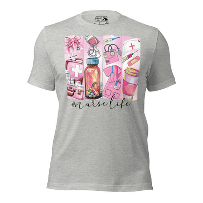 Nurse appreciation gift shirt with nurse life brushstroke design