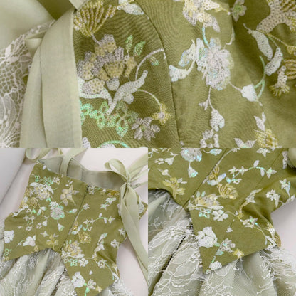 Olive Green A-line Mesh Lace Sequined Short Prom Dress Homecoming Dress
