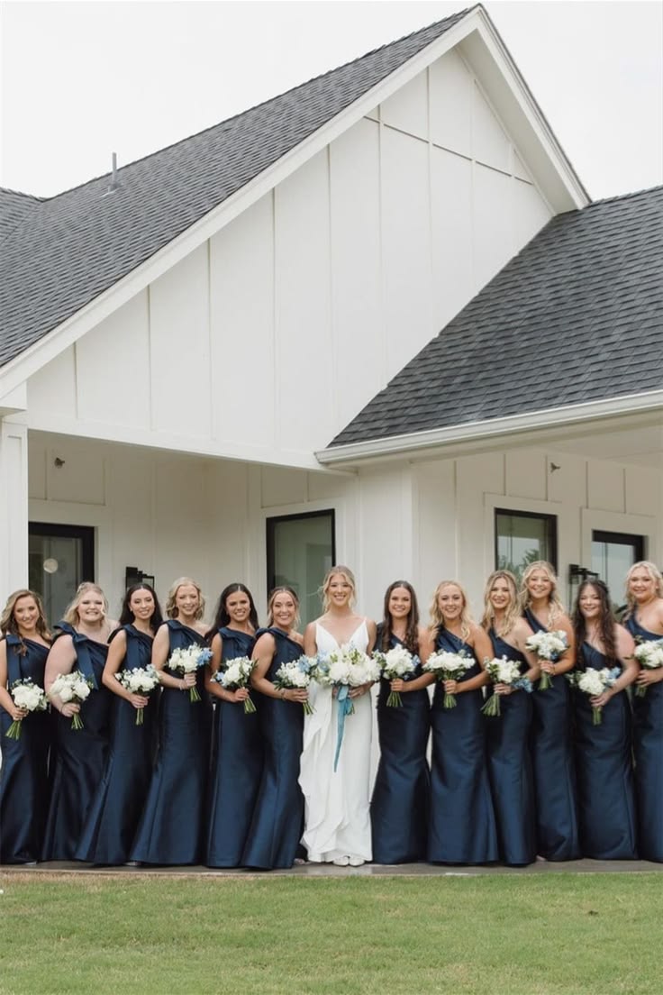 One Shoulder Champagne Satin Mermaid Bridesmaid Dresses