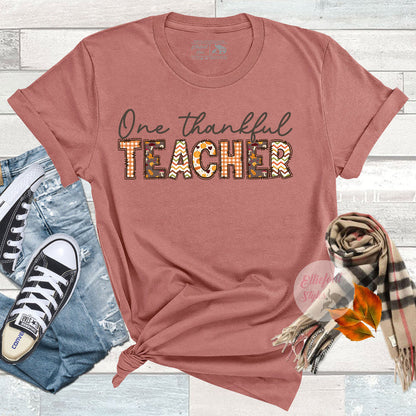 Cute fall shirt for school teachers with autumn lettering and seasonal vibe