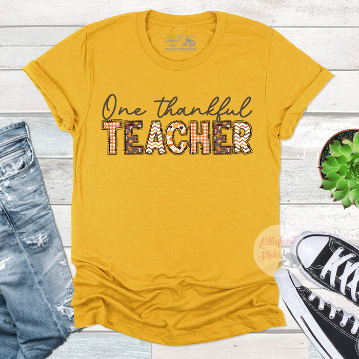 Teacher appreciation gift thankful educator shirt for holiday season