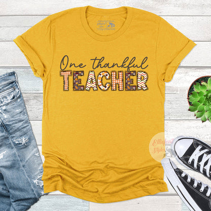Teacher appreciation gift thankful educator shirt for holiday season
