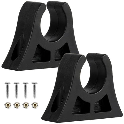 Paddle Holder Clip for Up to 1 1/2" Tube Dia., Black, Rubber, 2-Pack - FO4730 - Five Oceans