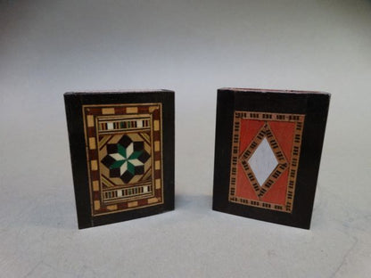 Pair of Inlaid Wood Matchboxes
