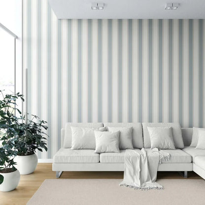 Geometric Striped Kitchen Wallpaper (Mint Green/ Grey)