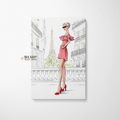 Paris Fashion - Wall Art Canvas - SharpWallArts