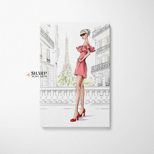 Paris Fashion - Wall Art Canvas - SharpWallArts
