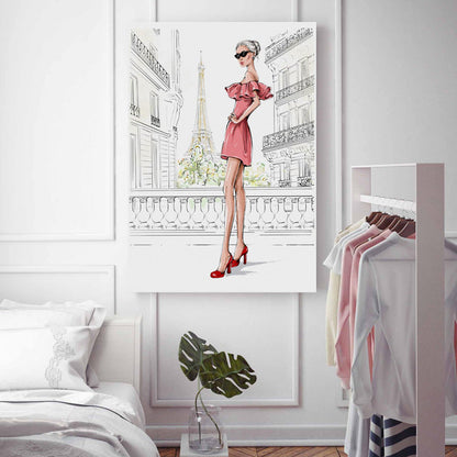 Paris Fashion - Wall Art Canvas - SharpWallArts