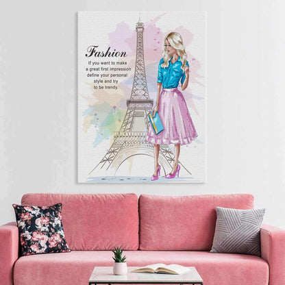 Paris Fashion Canvas Wall Art - SharpWallArts
