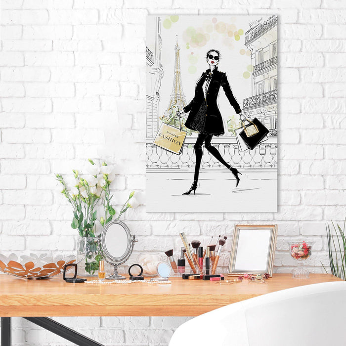 Paris Shopping Fashion - Wall Art Canvas - SharpWallArts
