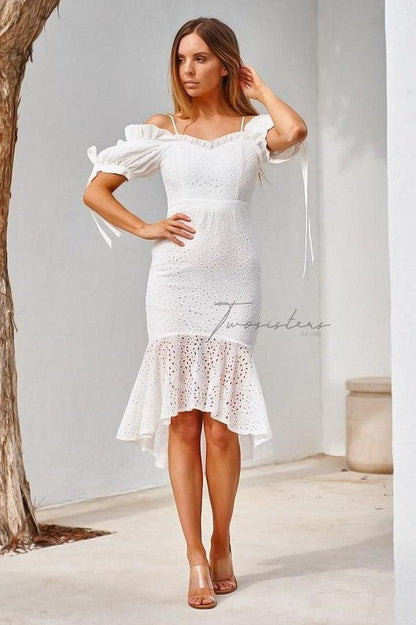 Parker Dress - White - SHOPJAUS - JAUS