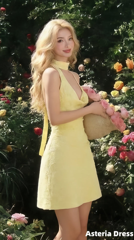 Pastel Yellow Slim Mini Homecoming Dress Back To School Formal Dresses