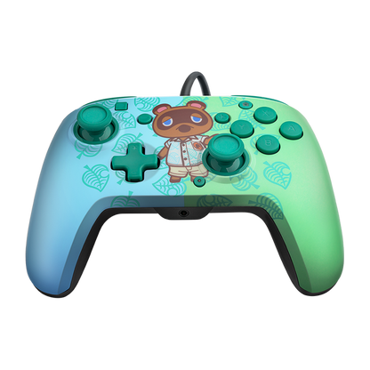 Pdp Faceoff Deluxe+ Wired Controller - Animal Crossing Edition Tom Nook For Nintendo Switch Nintendo