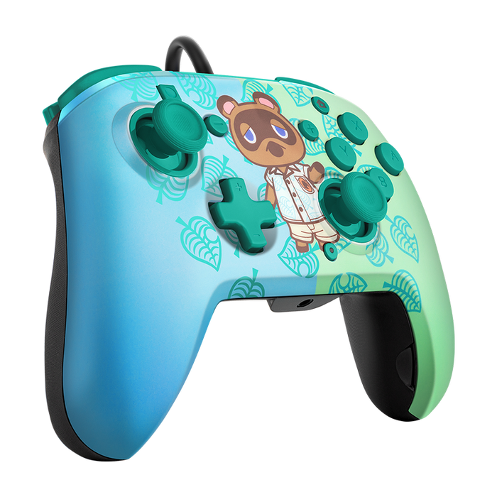 Pdp Faceoff Deluxe+ Wired Controller - Animal Crossing Edition Tom Nook For Nintendo Switch Nintendo