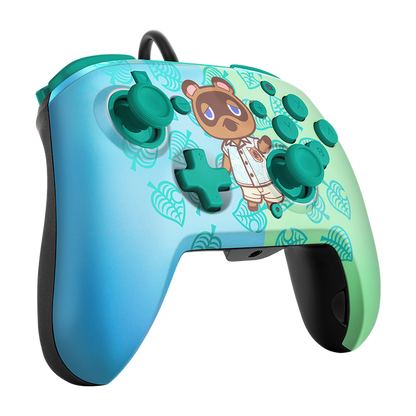 Pdp Faceoff Deluxe+ Wired Controller - Animal Crossing Edition Tom Nook For Nintendo Switch Nintendo