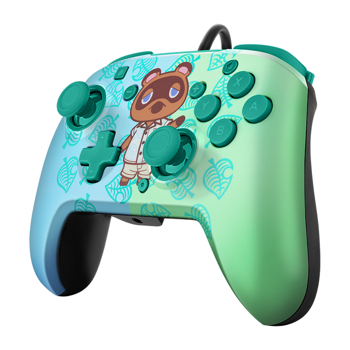 Pdp Faceoff Deluxe+ Wired Controller - Animal Crossing Edition Tom Nook For Nintendo Switch Nintendo