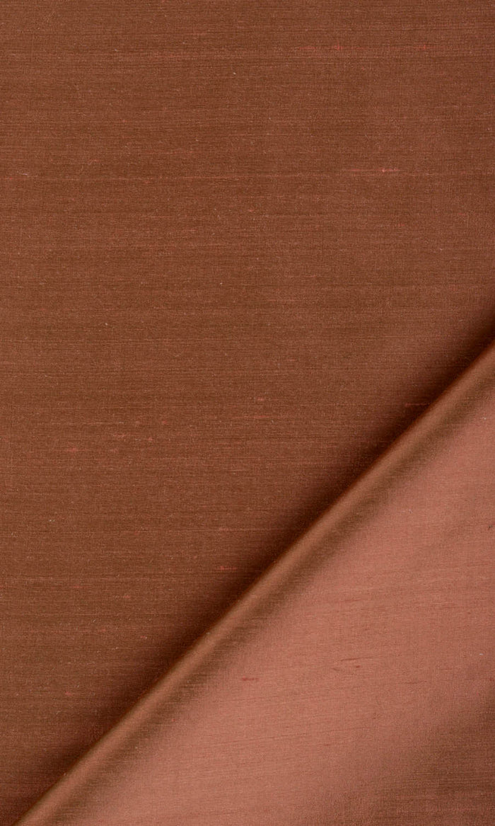 Shantung Silk Fabric Material By the Metre (Deep Orange)