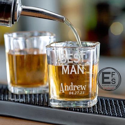 Personalized Shot Glass for Groomsmen
