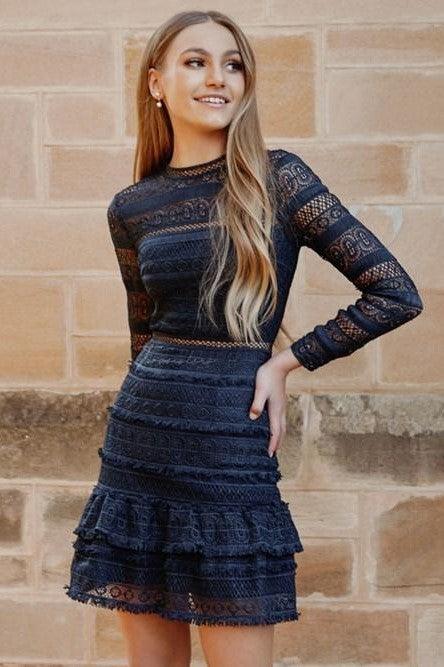 Phoebe Dress - Navy - JAUS