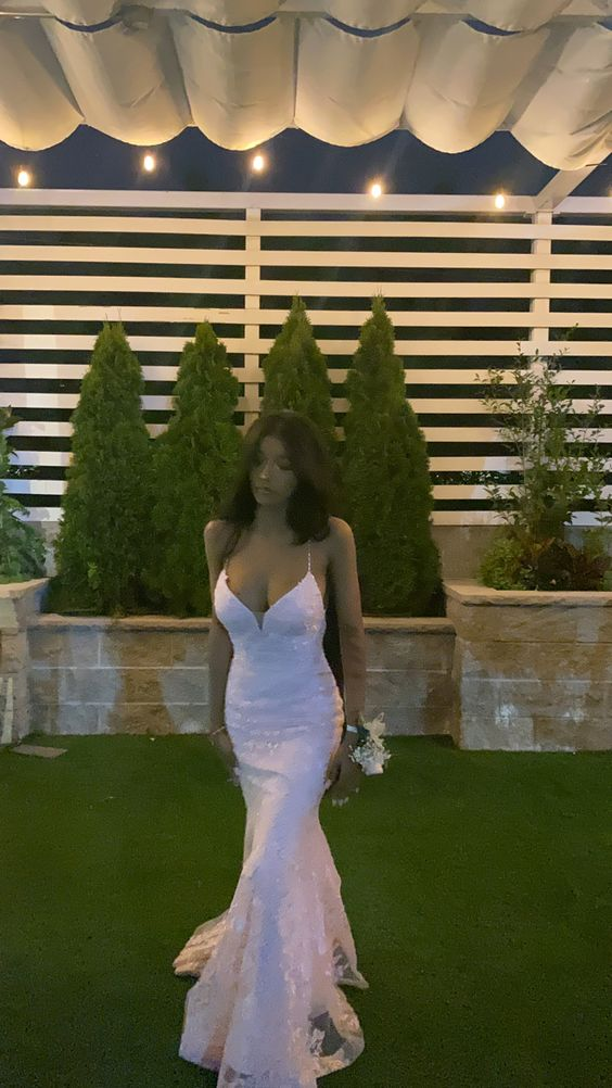 Pink Backless Mermaid Graduation Prom Dress Evening Party Dress