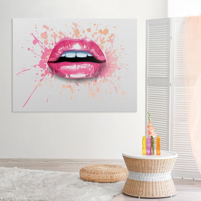 Pink Lips - Fashion Wall Art - SharpWallArts