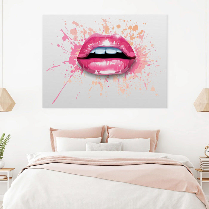 Pink Lips - Fashion Wall Art - SharpWallArts