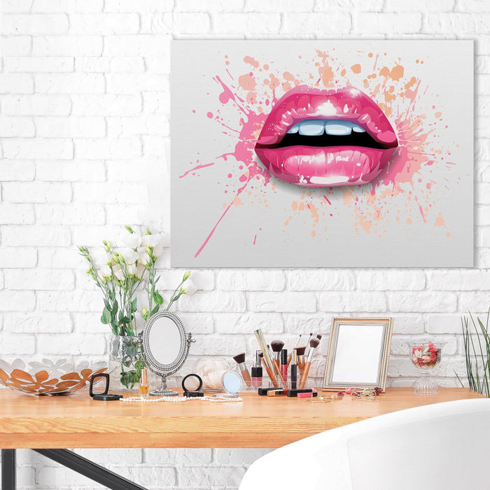 Pink Lips - Fashion Wall Art - SharpWallArts