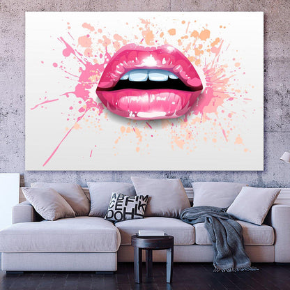 Pink Lips - Fashion Wall Art - SharpWallArts
