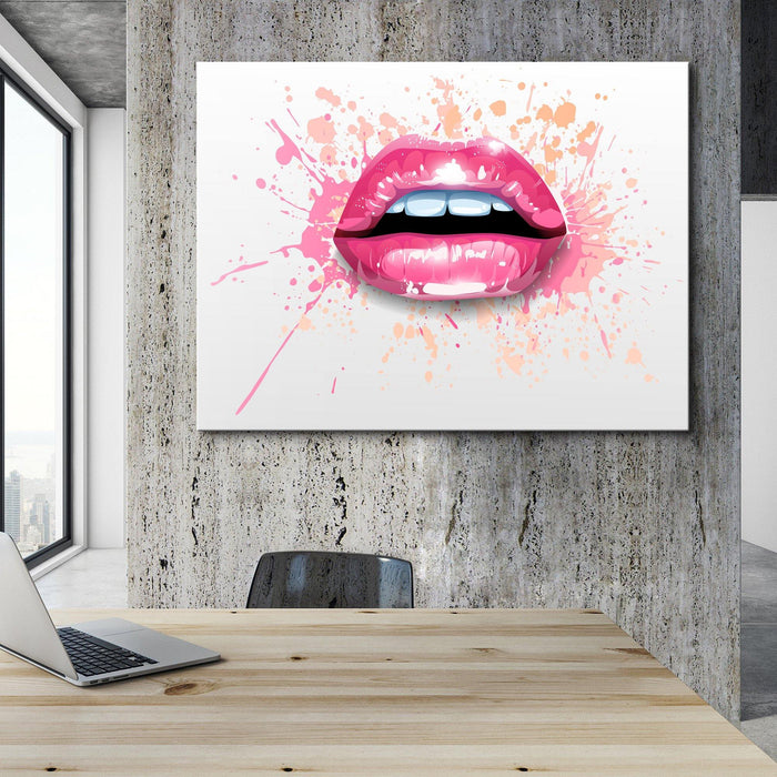 Pink Lips - Fashion Wall Art - SharpWallArts
