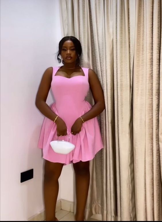 Pink Short Party Dress Homecoming Dresses