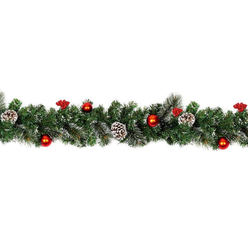 Premier 1.8m Red Dressed Christmas Garland