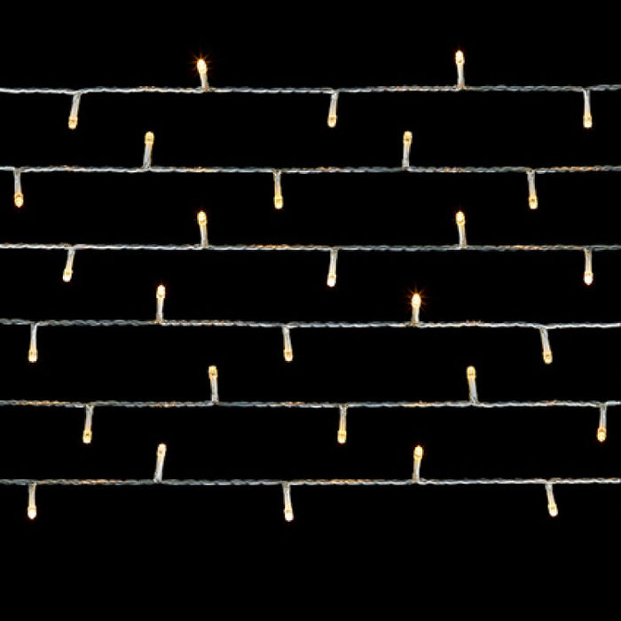 Premier Battery Operated Christmas Lights – Warm White LED String Lights – Clear Cable